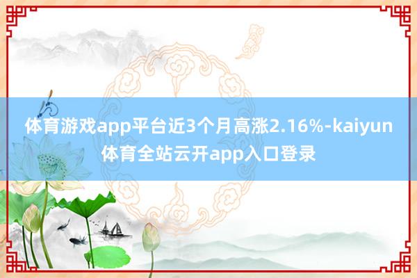 体育游戏app平台近3个月高涨2.16%-kaiyun体育全站云开app入口登录