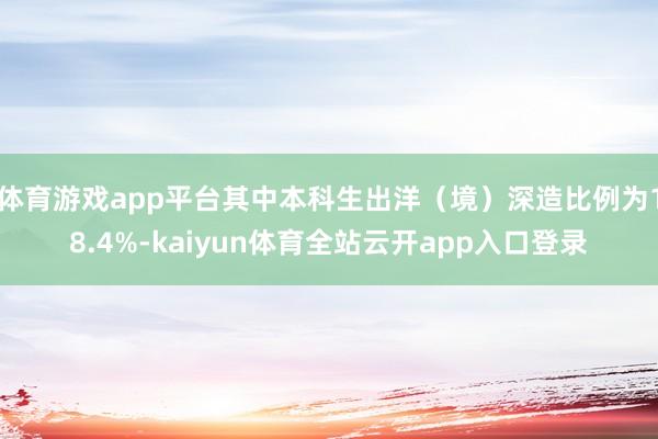 体育游戏app平台其中本科生出洋（境）深造比例为18.4%-kaiyun体育全站云开app入口登录